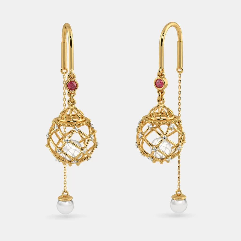 Gold Earrings for Women in marathi